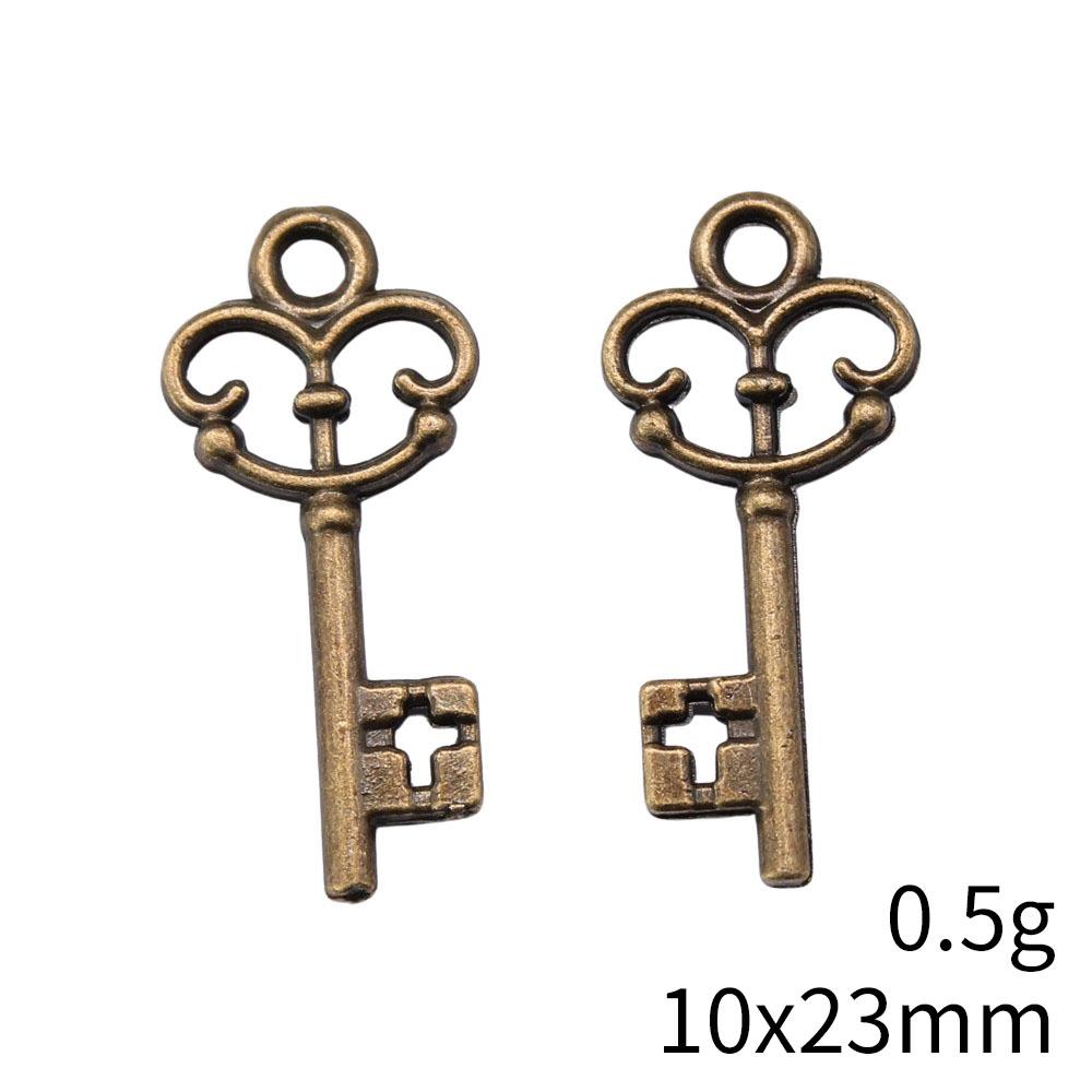 Hollow Clover Key Charm Lucky Pendant Tool Charms For Bracelet Necklace Jewelry Making Supplies For DIY