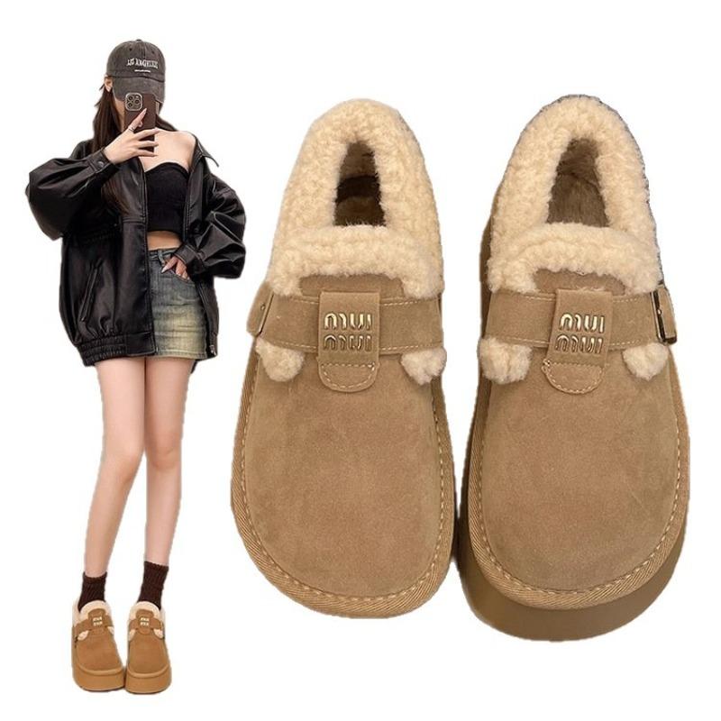 Low-top Snow Boots Women's Winter New Retro Velvet Platform Casual Thickened Cotton Shoes