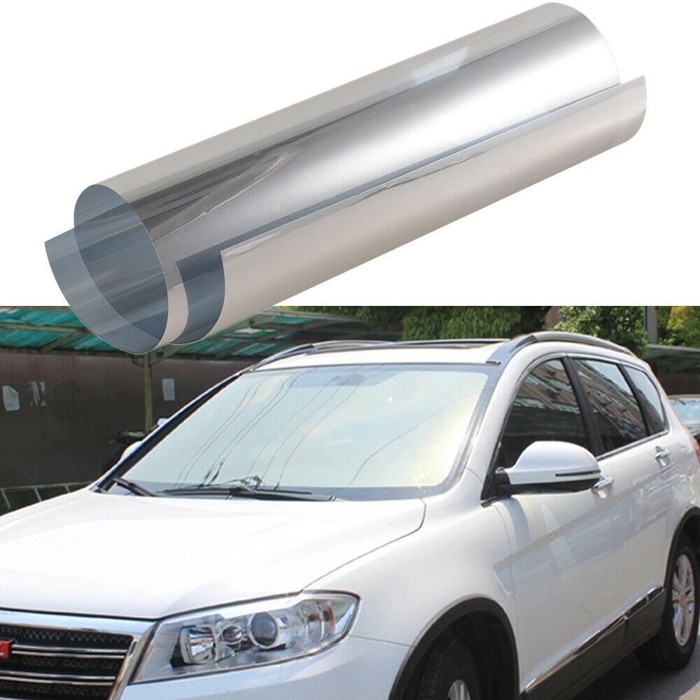 Metallic Silver 19% VLT PRIVACI Window Film Auto Mirror Film ANTI LOOK Car Side Window Tint Solar Foils Protection 50x300cm