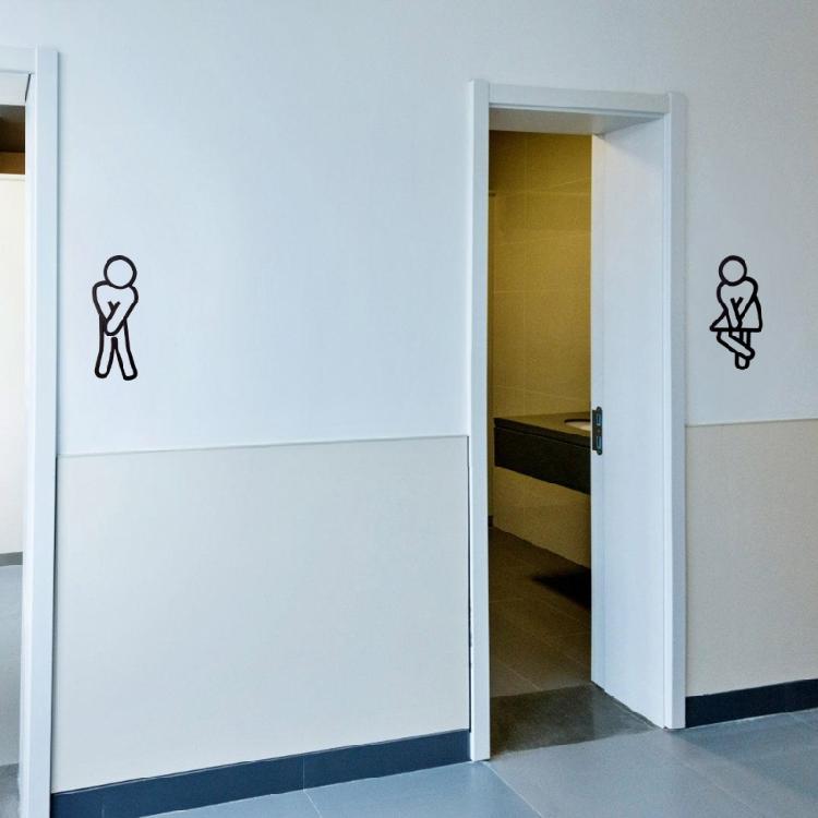 Contemporary Bathroom Signboard Permanent Waterproof Creative Household Decoration Clear Family Guidance
