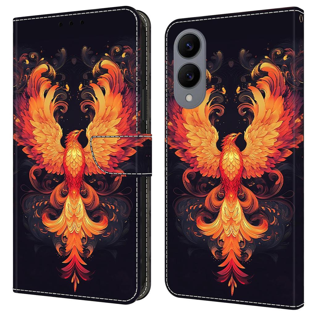 For Samsung Galaxy S25 Edge Case Wallet Stand Pattern Printing PU Leather Flip Phone Cover