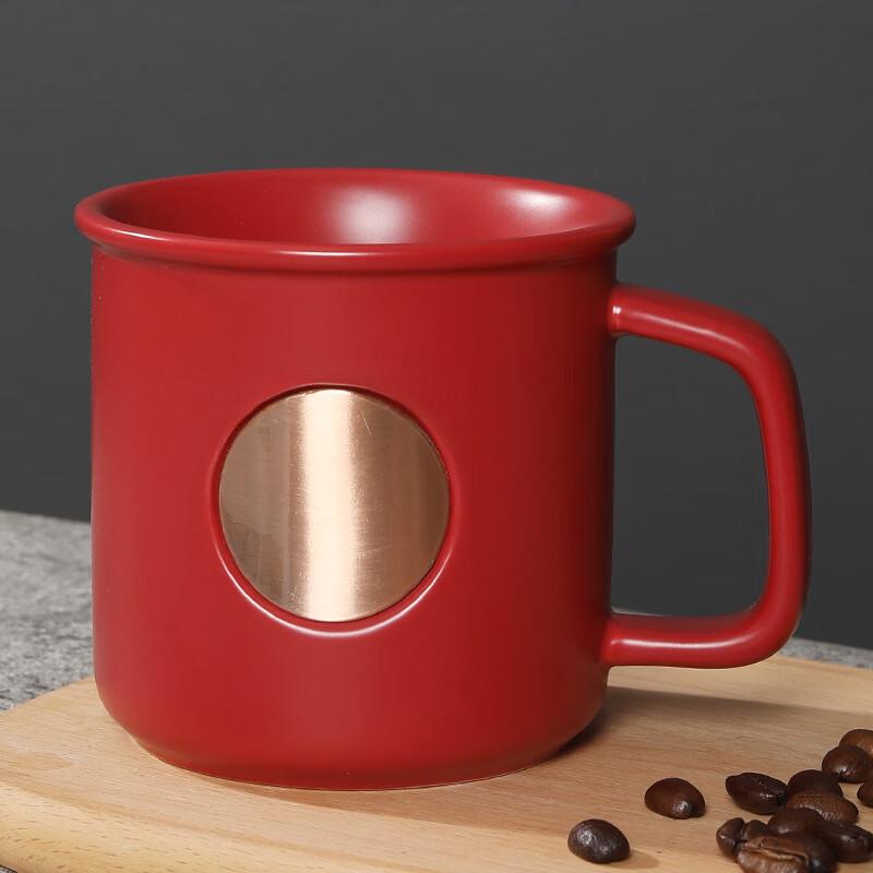Shangqi Copper Badge Ceramic Coffee Mug
