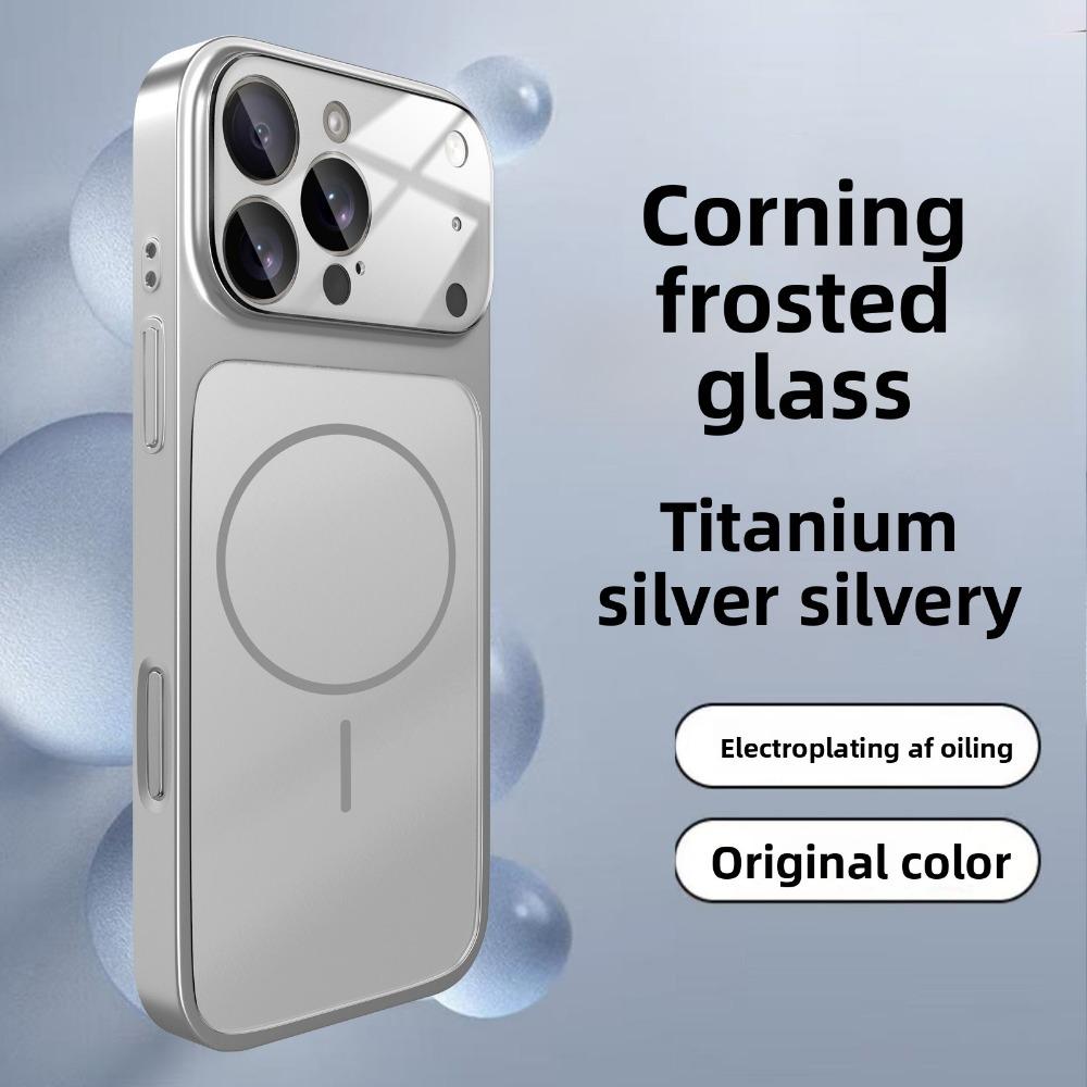 

Оригинальный Чехол-Броня Nano Armor из Стекла Для iPhone17 16 15 14 13 Pro Max 17Pro Air Магнитный Для Magsafe Беспроводной Зарядки Чехол Funda For iPhone 17Pro Max