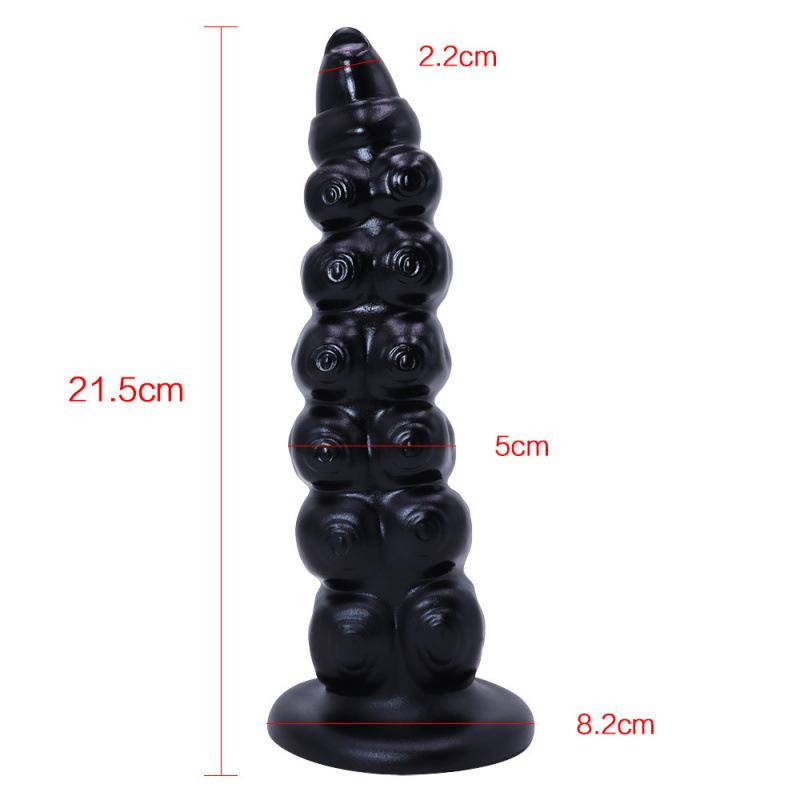 Alien Suction Cup Large Anal Plug With Tail & Beads - Erotic SM Anal Dilator