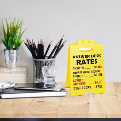 Yousheng Streich Schreibtisch Vorsichtsschild Schwerlast Kunststoff Schreibtisch Warnschild Heim Büro Schreibtisch Mini Tischschild Dekoration Ornament Gag Geschenk