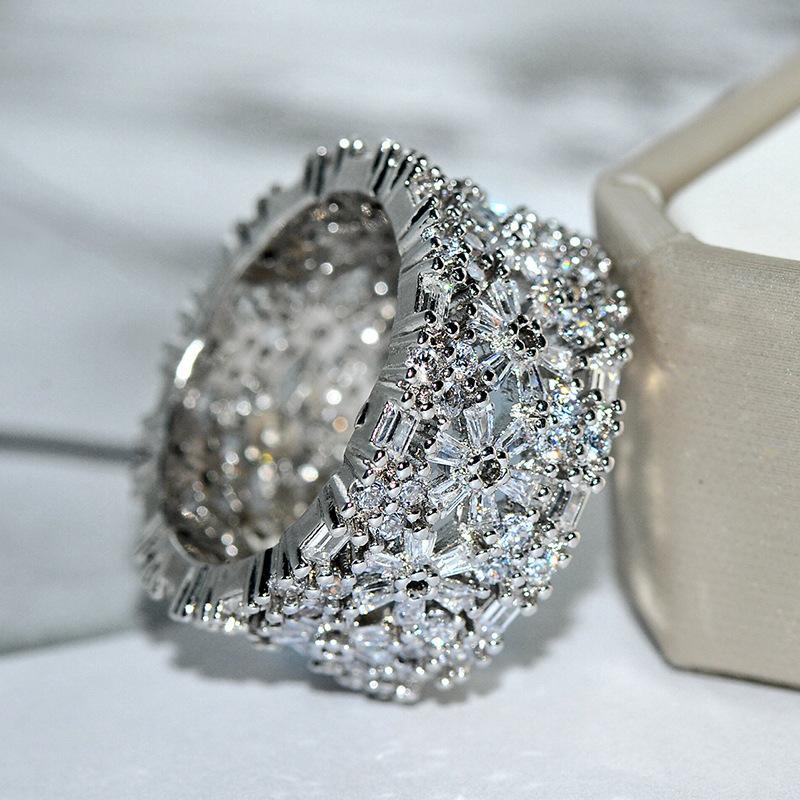 Hot Selling Diamond Ring for Women Wish New Style Eight Hearts Eight Arrows Simulated Engagement Ring