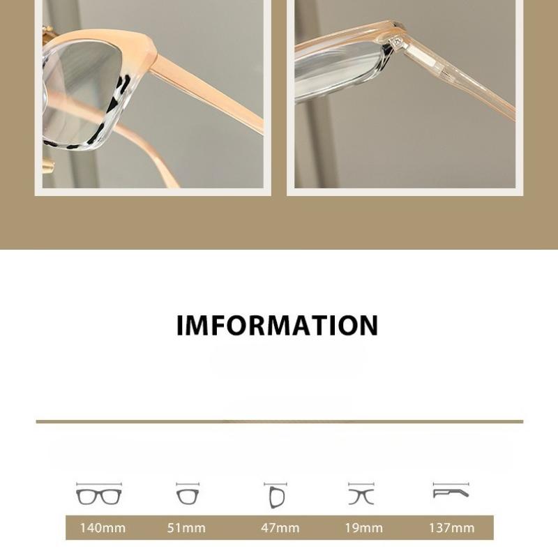 Fashionable Square-Frame Blue Light Blocking Presbyopia Glasses Large Frames Comfortable High-Definition Women Reader Eyewear 0 To +4.0