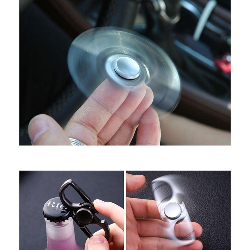 Stainless Steel Fidget Bottle Opener Hand Spinner Car Key Waist Pendant  Kids