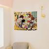 The LLoud Cartoon House Tapestry Wall Hanging Printed Polyester Tapestry INS Decoration Wall Decor