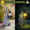 Elephant Statue with Light Resin Waterproof Garden Statue Lights Solar Powered Elephant Decorative Statue Light for Home Outdoor