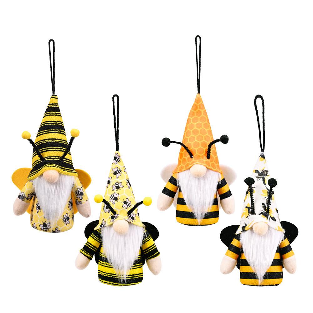 Adorable Bee Day Plush Doll With Antenna And Glow Feature For Festive Decor