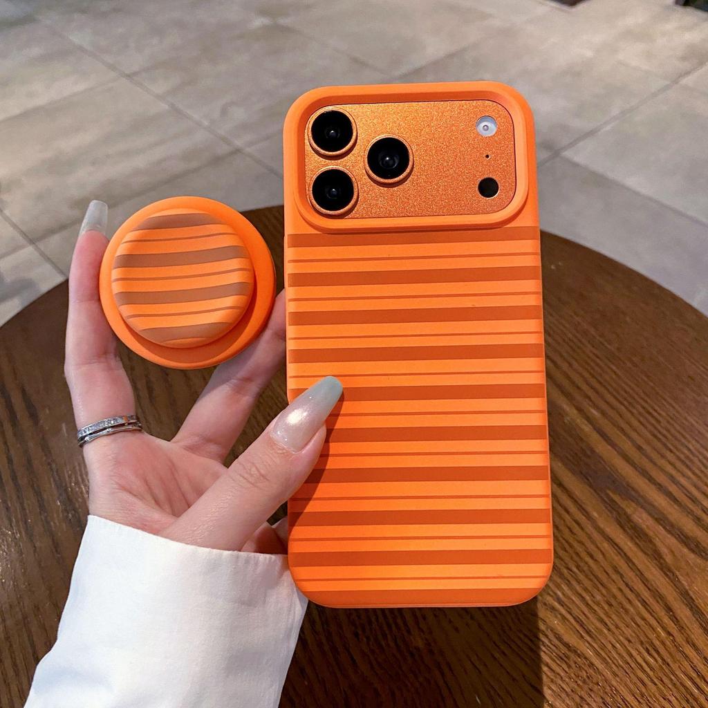 iPhone 17 Pro Max Striped Magnetic Silicone Drop-proof Case