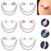 1pair Cute Rhinestone Fake Nipple Rings Non Piercing Nipple Cuff For Women Intimate Body Jewelry Accessory Gift