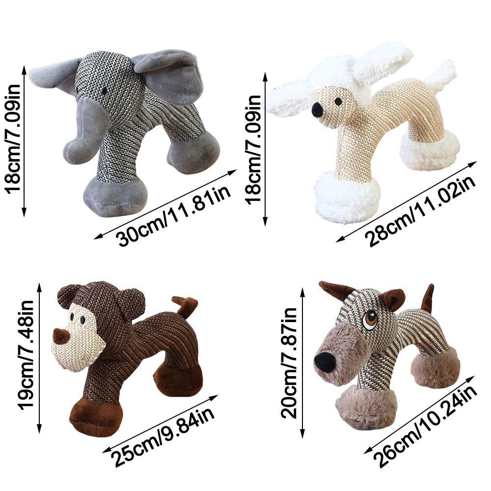 New Dog Bite Resistant Animals Shape Dog Chew Squeaky Sound Elephant Pet Teeth Cleaning Supplies Anxiety Relief