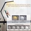 Desk Lamp, Adjustable Brightness and Color, Metal Clamp, 96 LEDs, Black