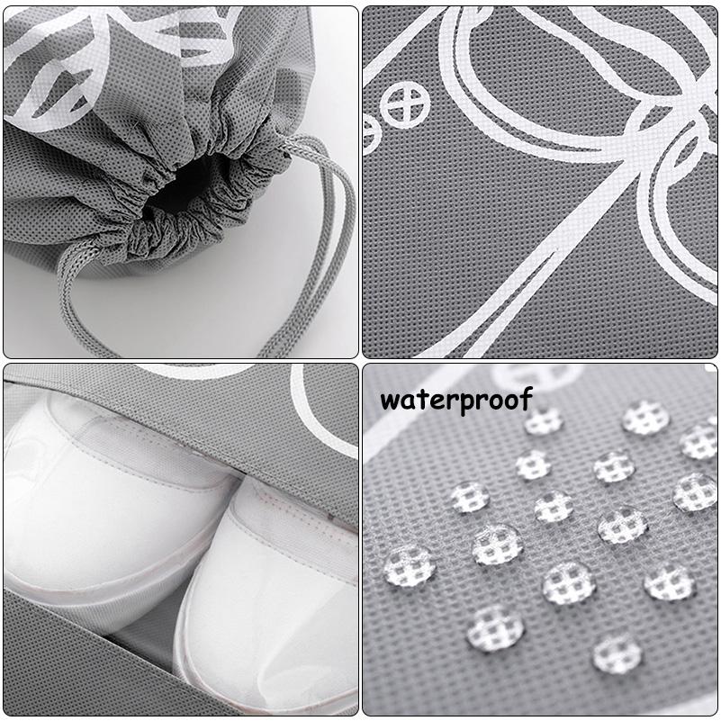 1/3/5PCS Waterproof Shoe Cover Thickened Non-Woven Dustproof Drawstring Storage Bag Clothing Travel Pouch Handbag Storage Bags