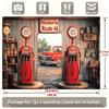 Historic Route 66 Gas Pump Backdrop Retro Gas Station Party Photo Background
