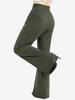 Rosegal Plus Size Pintuck Buckles Waist Pockets Buttons Wide Leg Pants