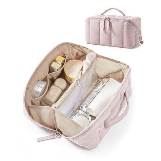 BAGSMART Makeup Box Cosmetic Pouch Large Capacity Travel Portable Popular Multifunctional Larger Storage