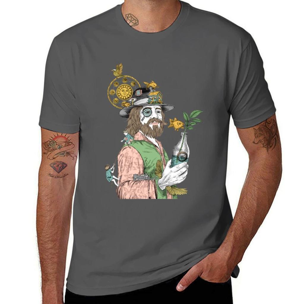 Melquiades - One Hundred Years of Solitude T-Shirt Man T Shirt Cotton Graphic T Shirts for Man T-Shirt