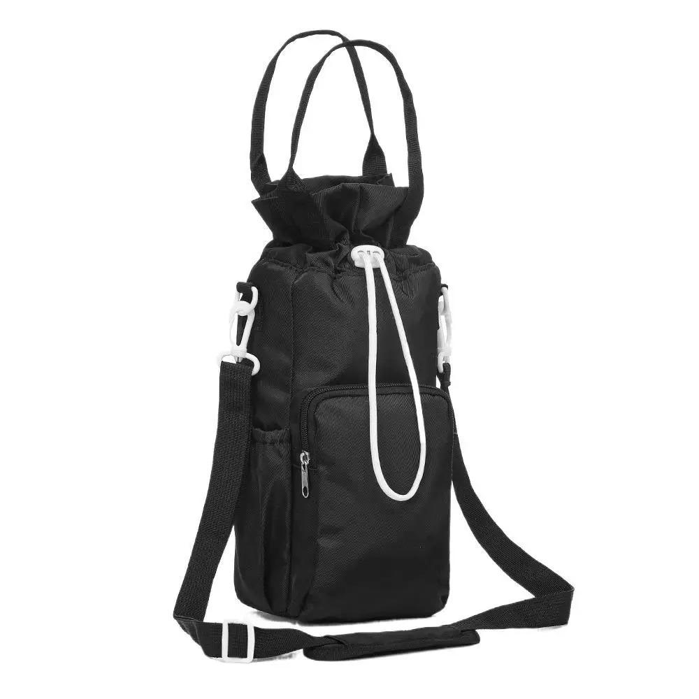 

Crossbody Water Bottle Carrier with Phone Pocket Water Bottle Sleeve Camping чёрный