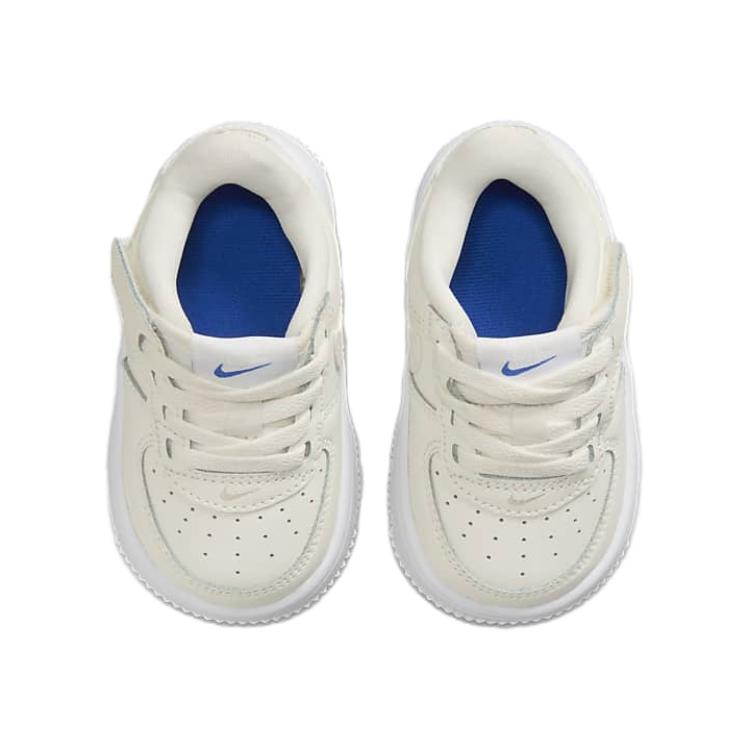 Nike Force 1 Low LV8 EasyOn TD Sail Croc Baby Sneakers Cream White Black FV6105-100