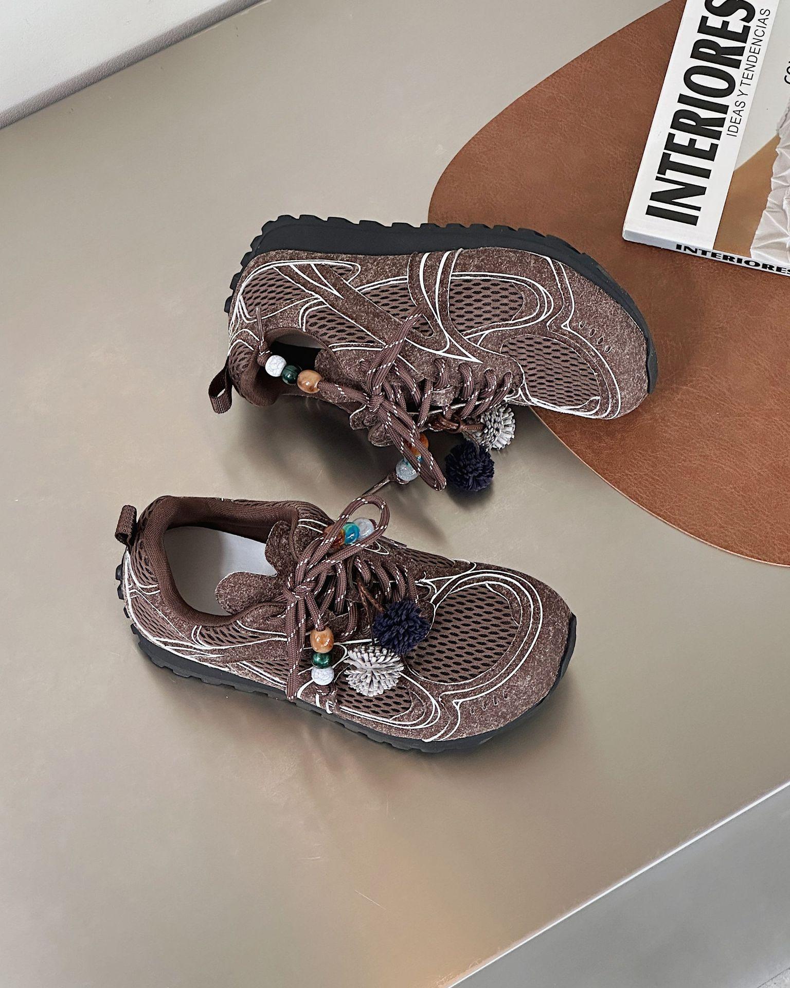 

2025 new ugly cute German training shoes women s retro versatile casual sports board shoes Forrest Gump shoes outdoor mountaineering hiking shoes 40