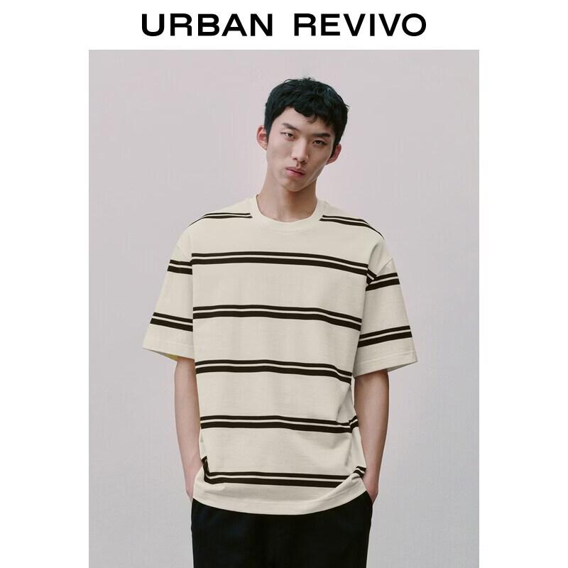 UR Men's Contrast Stripe Round Neck T-Shirt