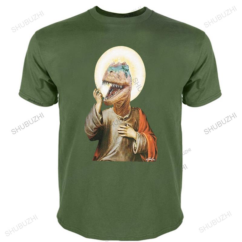 Mens Raptor Jesus Funny Cotton Vintage Tshirt Cartoon T Shirt Men Unisex New Fashion Tshirt Loose Size Top Funny