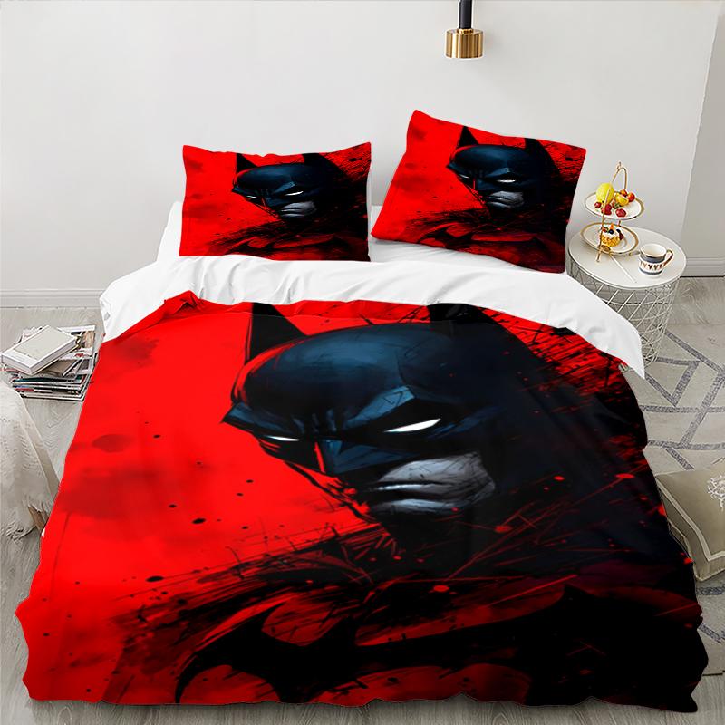3PCS Breaks Through Bat Bedding set,Ideal For1pc Duvet Cover And 2pcs Pillowcases Perfect for Christmas gift,Ideal for Bedroom, Dormitory