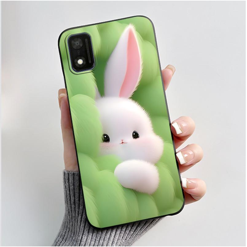 Casing For ITEL A17 / ITEL A18 Case Luxury Cute Love Rabbit Funny Soft Silicone Black TPU Back Cover For ITELA17 A 18 Phone Case