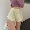 Summer Women Shorts Drawstring High Elastic Waist Shorts Loose Pocketed A-line Thin Casual Sport Homewear Short Pants
