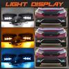 Pair For ~ Honda CRV Driving Fog Light Turn Signal Lamps 3~Color LED DRL