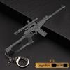PUBG Peace Elite Chicken Dinner Anime Keychain Alloy Model Gun Toy Pendant