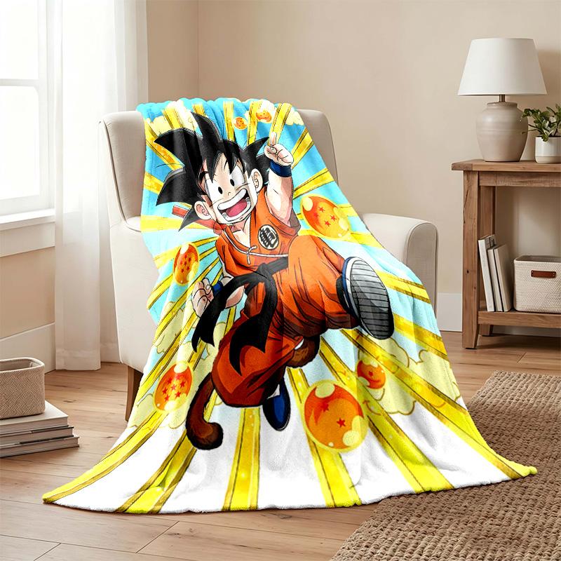 Dragon Ball blanket Flannel Blanket Soft Cozy Plush Throw for Sofa Bed Lightweight Home Decor