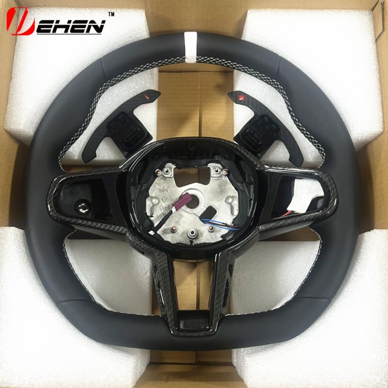 AZHKP1 Upgraded Leather Car Steering Wheel For BMW 3 4 5 Series G01 G02 G05 G20  G80 G82 G22  G26 G30 G32 G87 F90 F95 Car Accessories