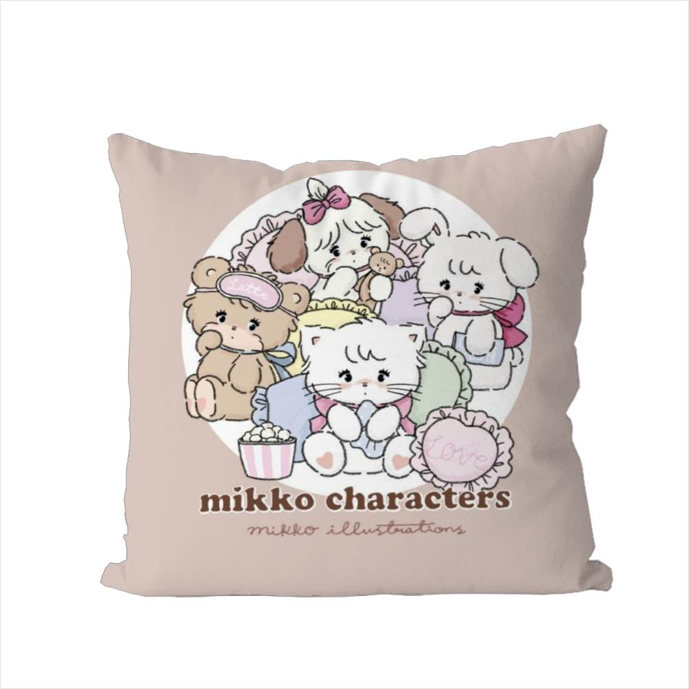 Mikko Illustrations Pillow Case For Car Sofa Decorative Home Doublesided Print Plush Square Throw Pillow Cushion Cover