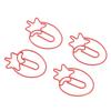 100pcs Strawberry Paper Clips Electroplated Iron Wire Fruit Paper Clips Portable Vibrant Bookmark