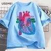 Heart Anatomy T Shirt Unisex Unisex Doctor Cardiologist TShirt Nursing Tees Causal Cotton Short Sleeve Round Neck Tshirt Clothing