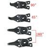 1Pc 4 in 1 Professional Flexible Head Circlip Plier Snap Ring Pliers Set for Retaining Clip Maintenance Wire Stripper