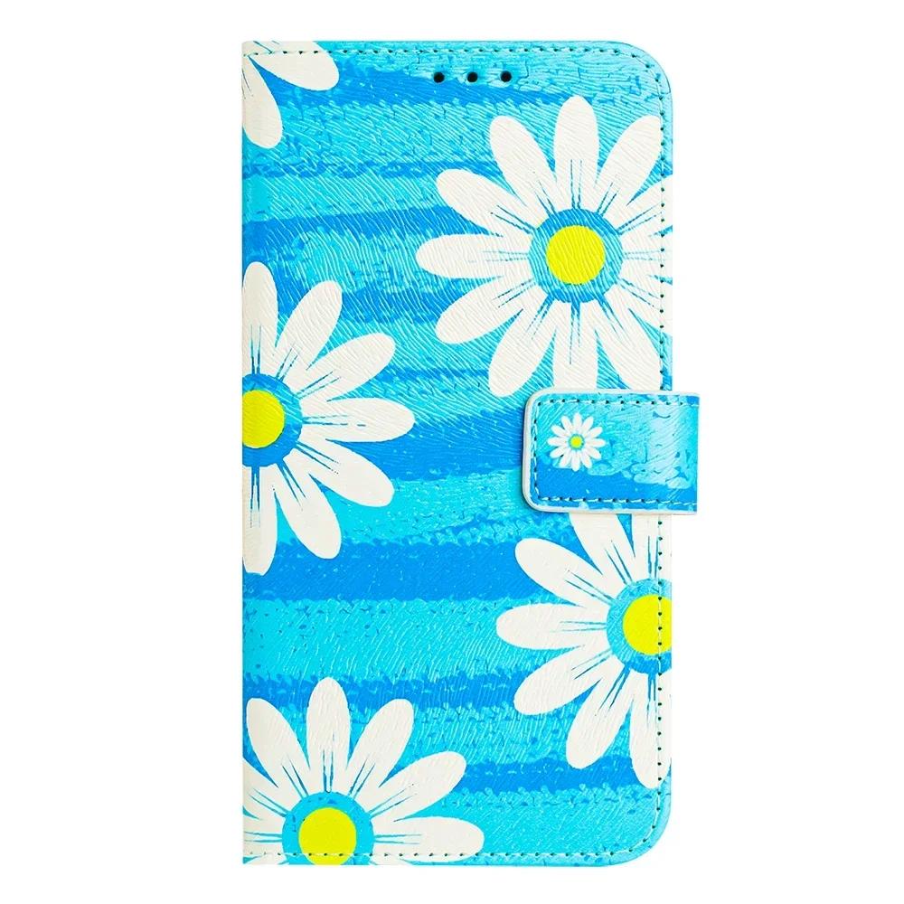 Coloured Drawing Wallet Case for Samsung Galaxy A06 A14 A15 A16 A23 A24 A25 A26 A34 A35 A36 A54 A55 A56 Leather Book Phone Cover