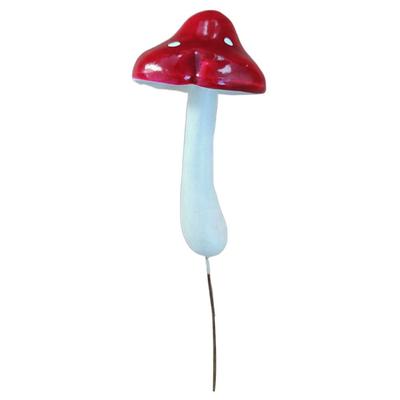 Gift Foam Simulated Mushroom Cake Topper Dessert Decor DIY Mushroom Cupcake Flag Baking Red Happy Birthday Cake Decorating