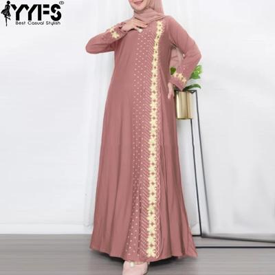 Women's Fashion Spring Fall Long Sleeve O Neck Casual Dresses
