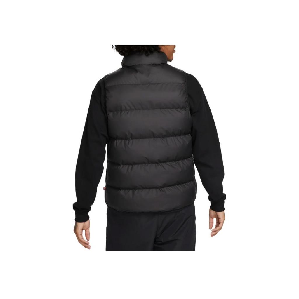 Nike Logo Print Stand Collar Zip Vest Men Vests Black FB8193-010