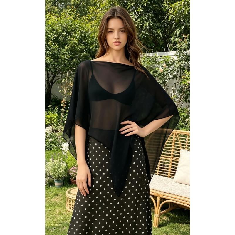 Leggero Sciarpa in Chiffon Con Protezione Solare UPF30+ Per Donne Estate Spiaggia Vacanza E Pendolarismo Quotidiano