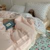 Seersucker Floral Bedding Four-piece Set Washed Skin-friendly Breathable Sheets Quilt Cover Pillowcase