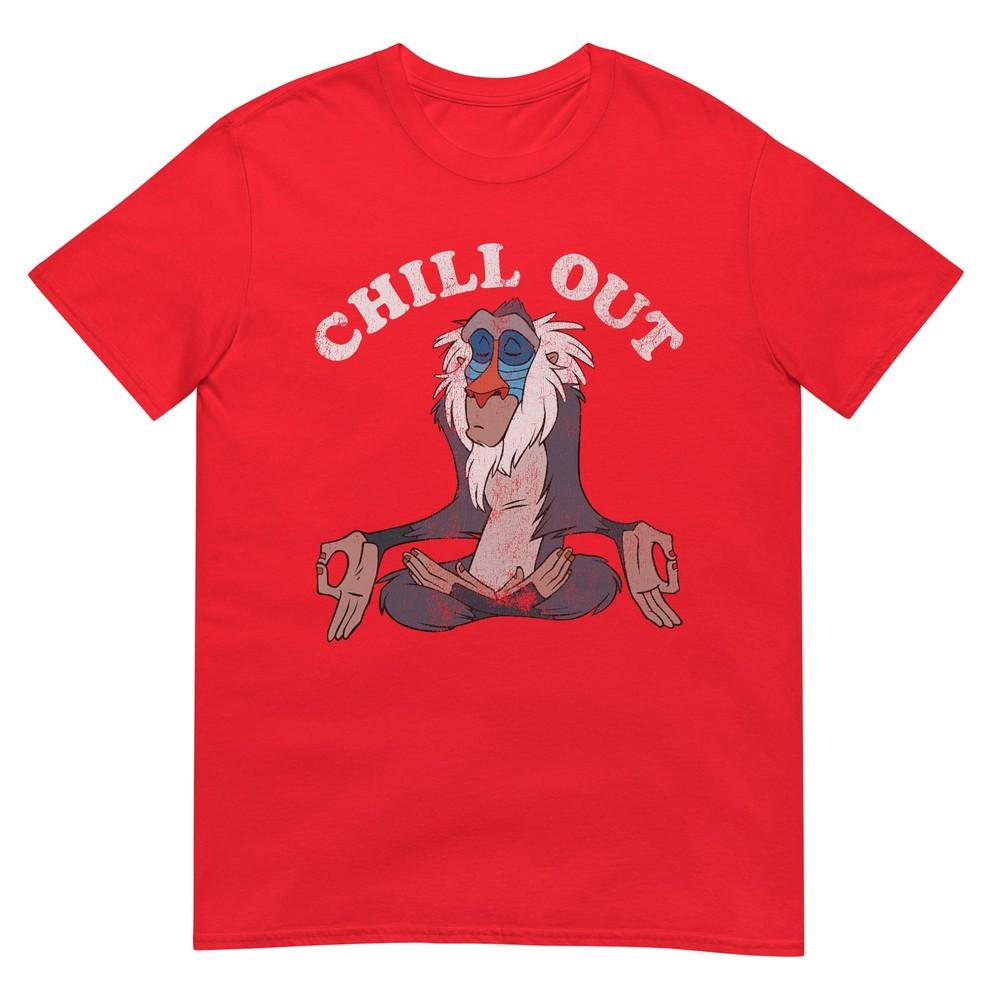 Lion King Rafiki Chill Out Meditation Graphic Tshirt S