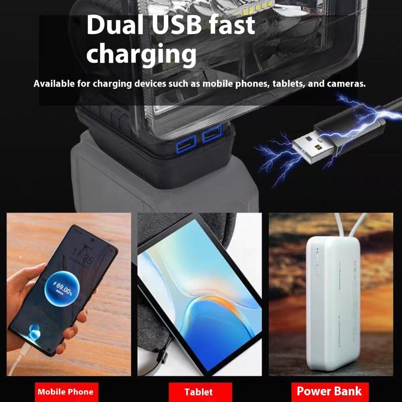 1Pcs Cordless Outdoor Work Fishing Handheld Emergency Tool Led Light For Lithium Battery 3In Portable Spotlight No Battery