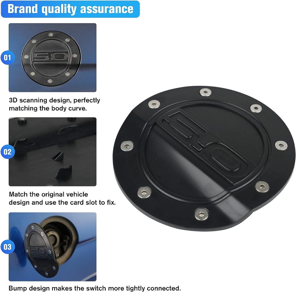 Fuel Tank Cap Gas Box Cover For Ford Mustang GT 5.0 2015 2016 2017 2018 Car Styling Accessories