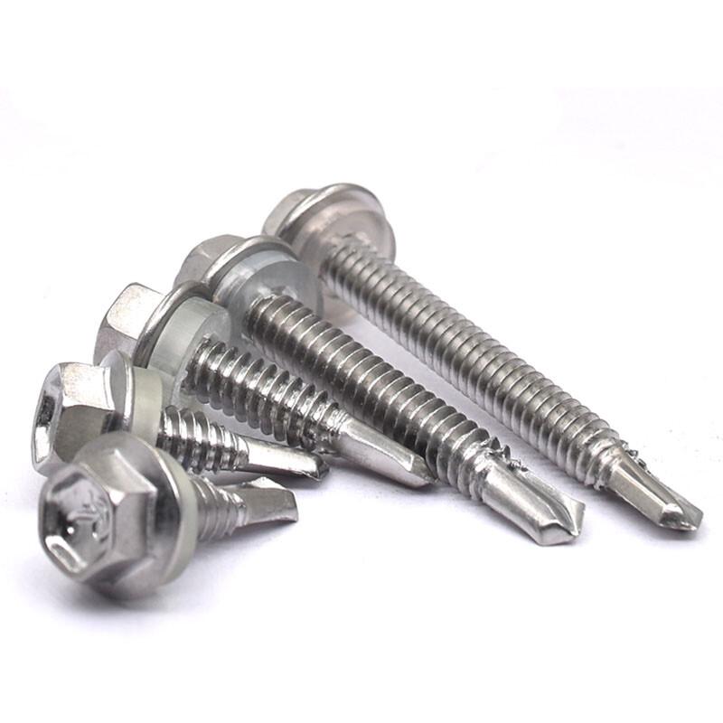 JNL 55366 410 Stainless Steel Hex Head Self-Drilling Screws